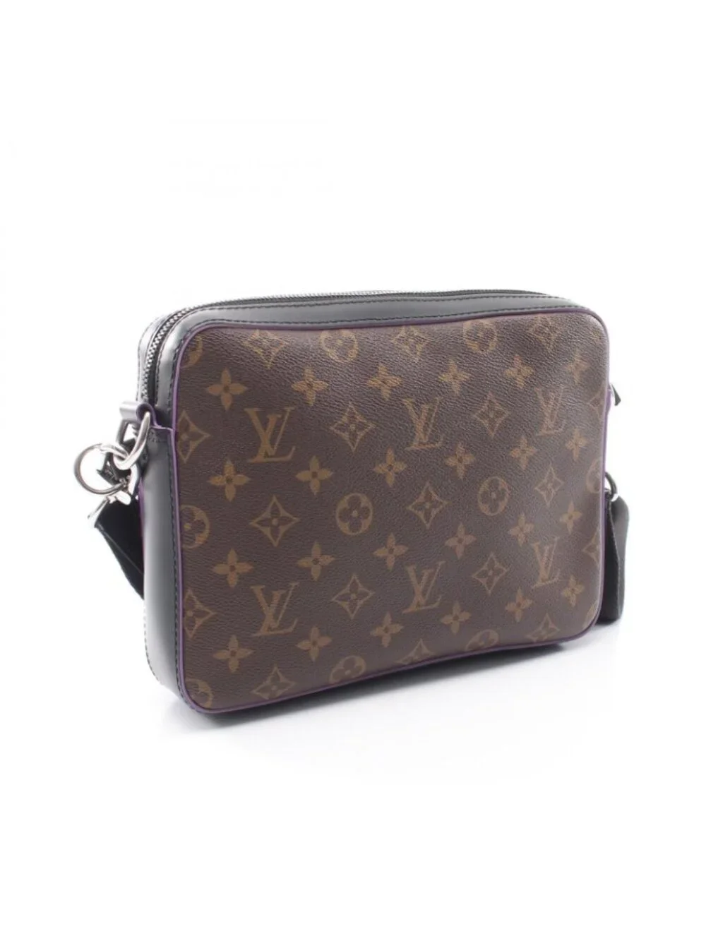 Louis Vuitton Shoulder Bag Trio Messenger Monogram Macassar Violet Canvas